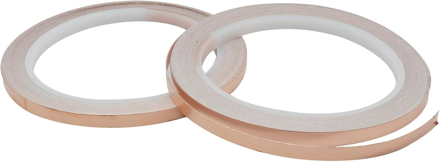Cinta conductora adhesiva 1/4pulg para vidrieras y electricidad