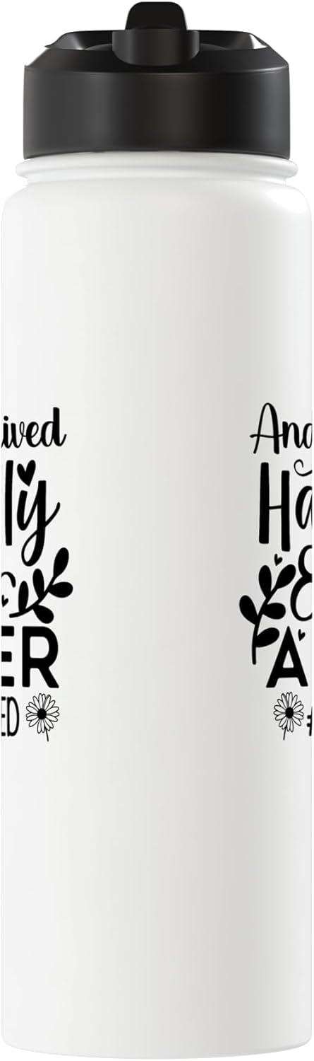 Botella de agua acero inoxidable aislada divorciada era