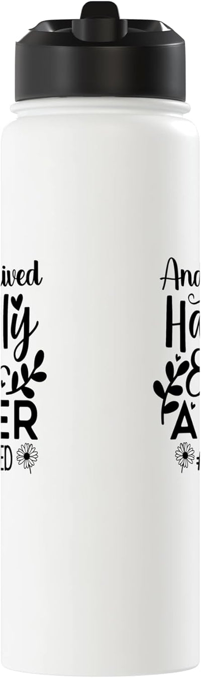Botella de agua acero inoxidable aislada divorciada era