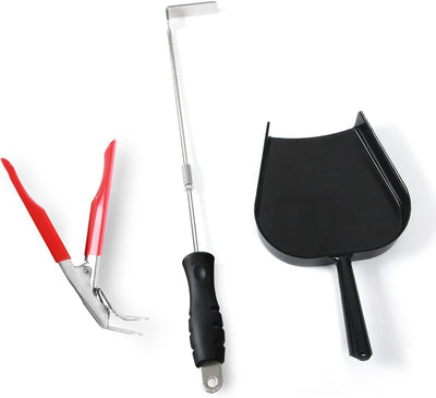 Juego herramientas cenizas huevos verde grande Kamado