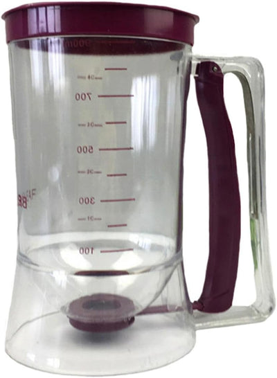 Dispensador de masa para panqueques, cupcakes y gofres con mango de apretar