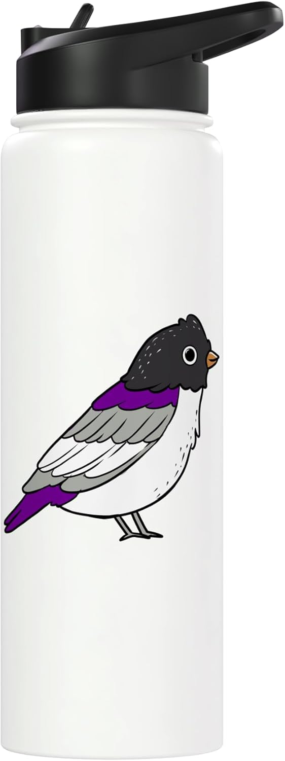 Botella de agua acero inoxidable Graysexual Pride Bird insulated
