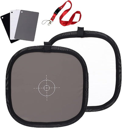 Tarjeta balance blanco gris 18% con reflektor y bolsa transporte