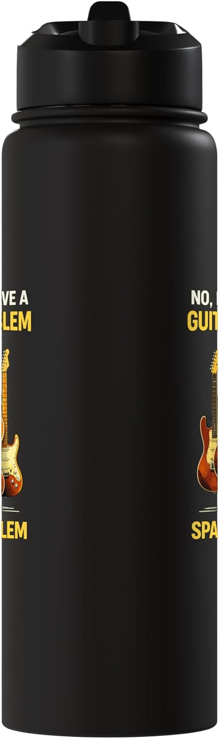 Botella de agua aislada acero inoxidable guitarra eléctrica