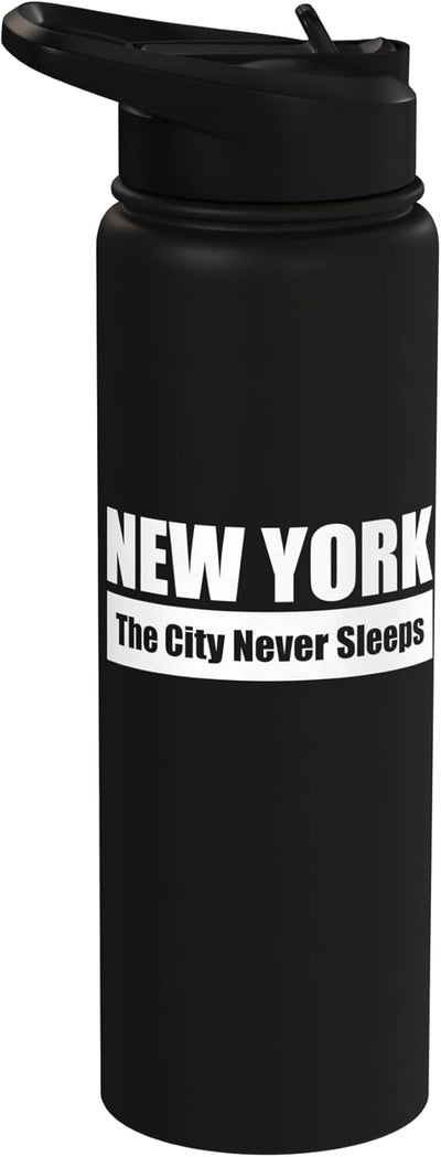 Botella de agua aislada de acero inoxidable Nueva York