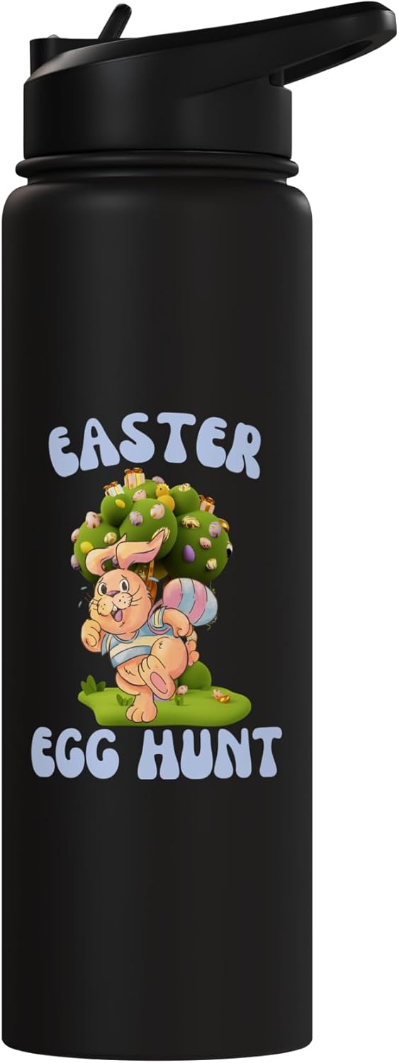 Botella de agua acero inoxidable diseño Pascua para niños
