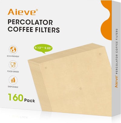 160 Filtros Café Percolador Papel 9x9pulg Universal