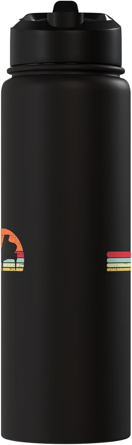 Botella de agua acero inoxidable sin BPA para mujer estudiante profesora piano retro