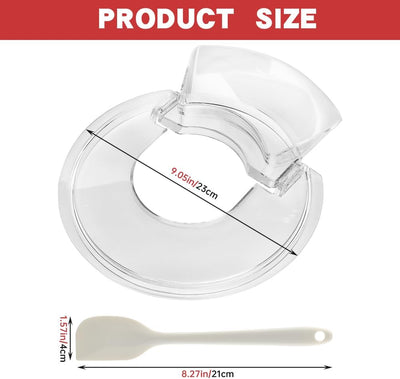 Escudo de vertido para batidora Kitchen-Aid 4.5-5 cuartos galón protector salpicaduras acero inoxidable vidrio
