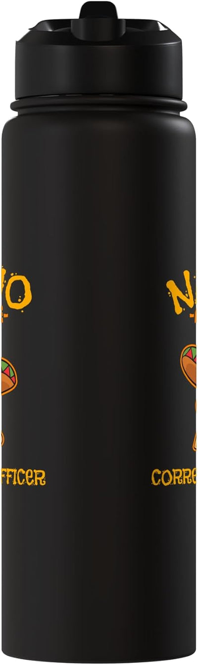 Botella agua acero inox aislada Cinco de Mayo