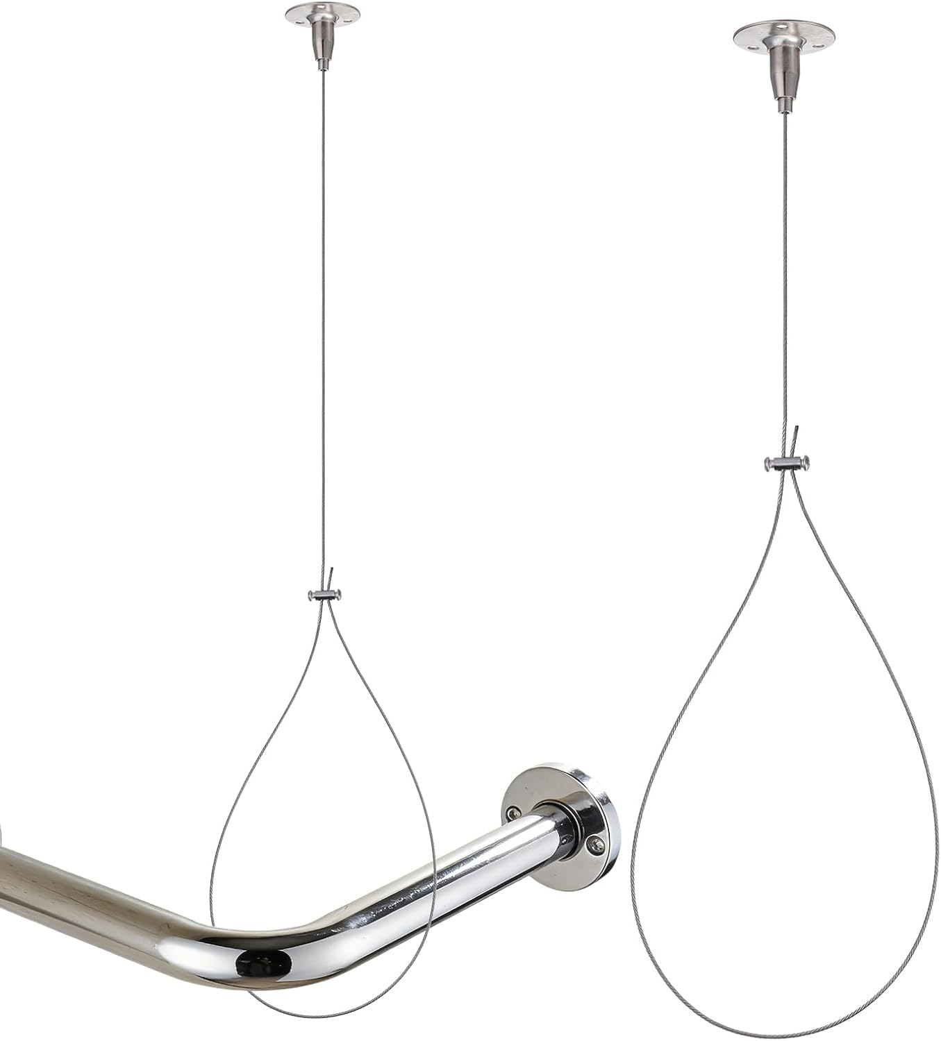 Soporte barra ducha techo 60pulg acero inox ajustable