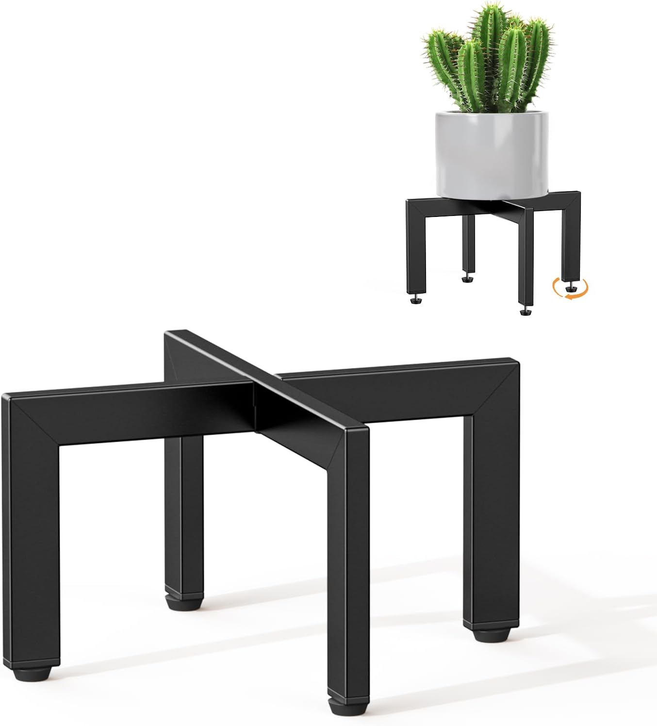 Soporte ajustable para plantas de metal con patas