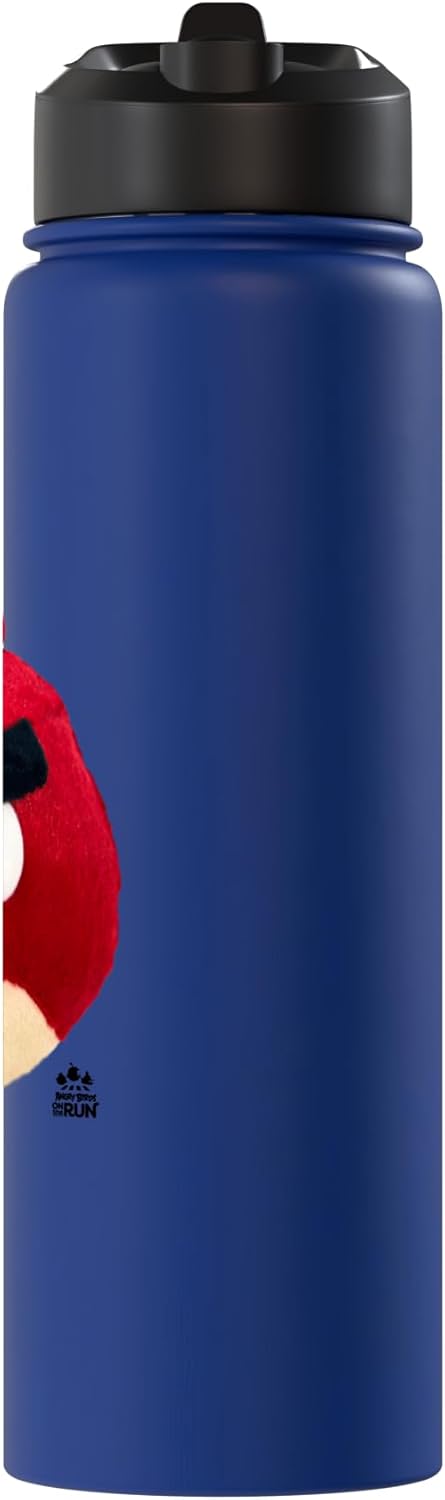 Botella agua aislada acero inox felpa roja