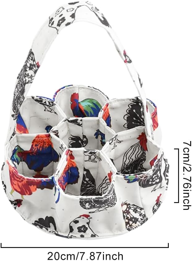 Cesta de recolección de huevos con 7 bolsas para Pascua