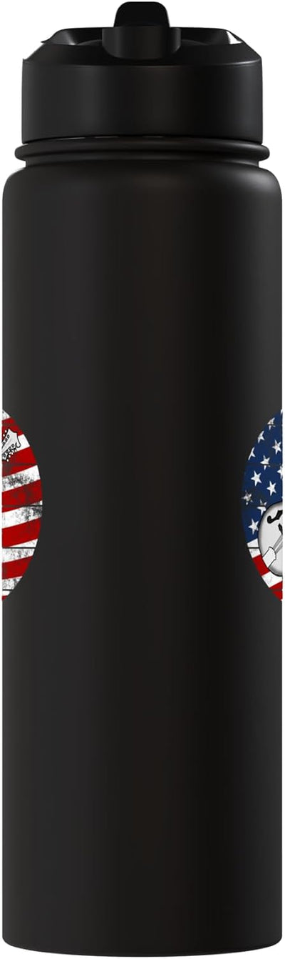Botella de agua aislada patriótica Mandolin USA