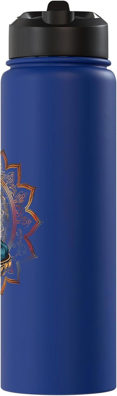 Botella de agua aislada de acero inoxidable budista zen