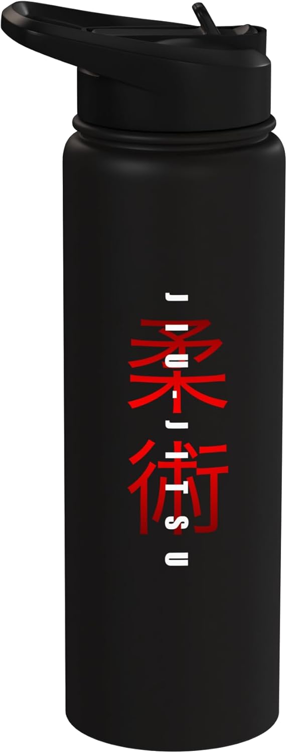 Botella de agua aislada de acero inoxidable Jiu-Jitsu