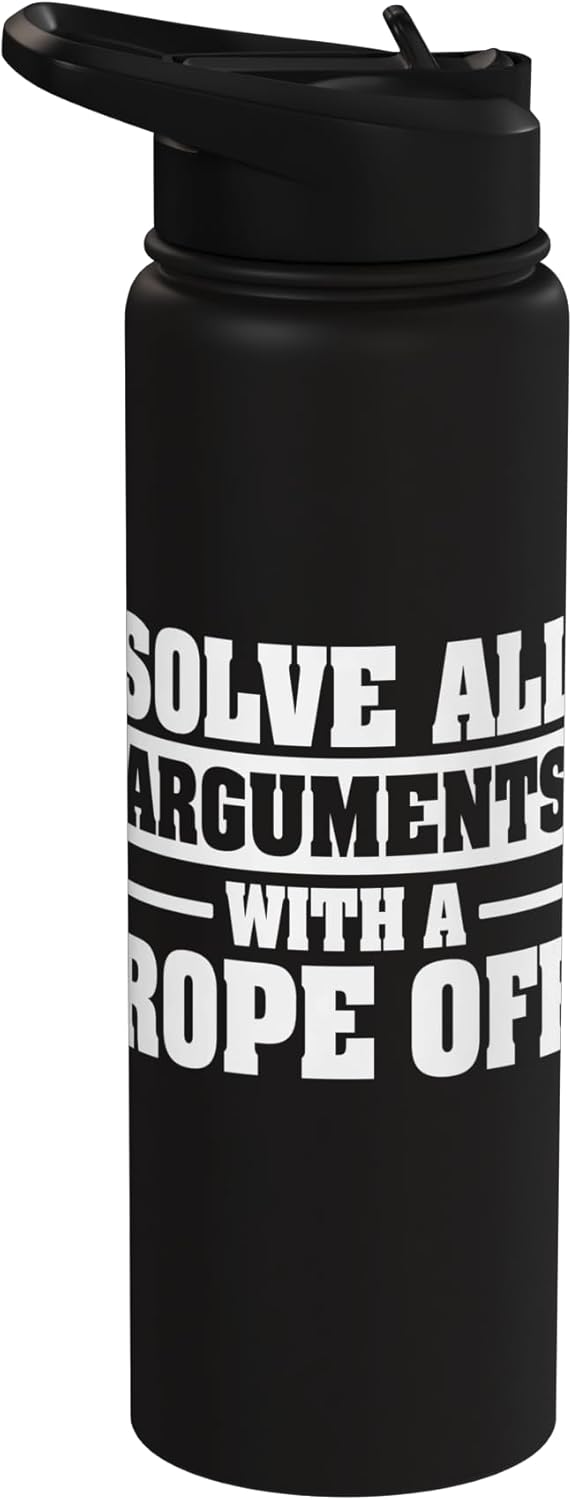 Botella de agua aislada acero inoxidable frase divertida