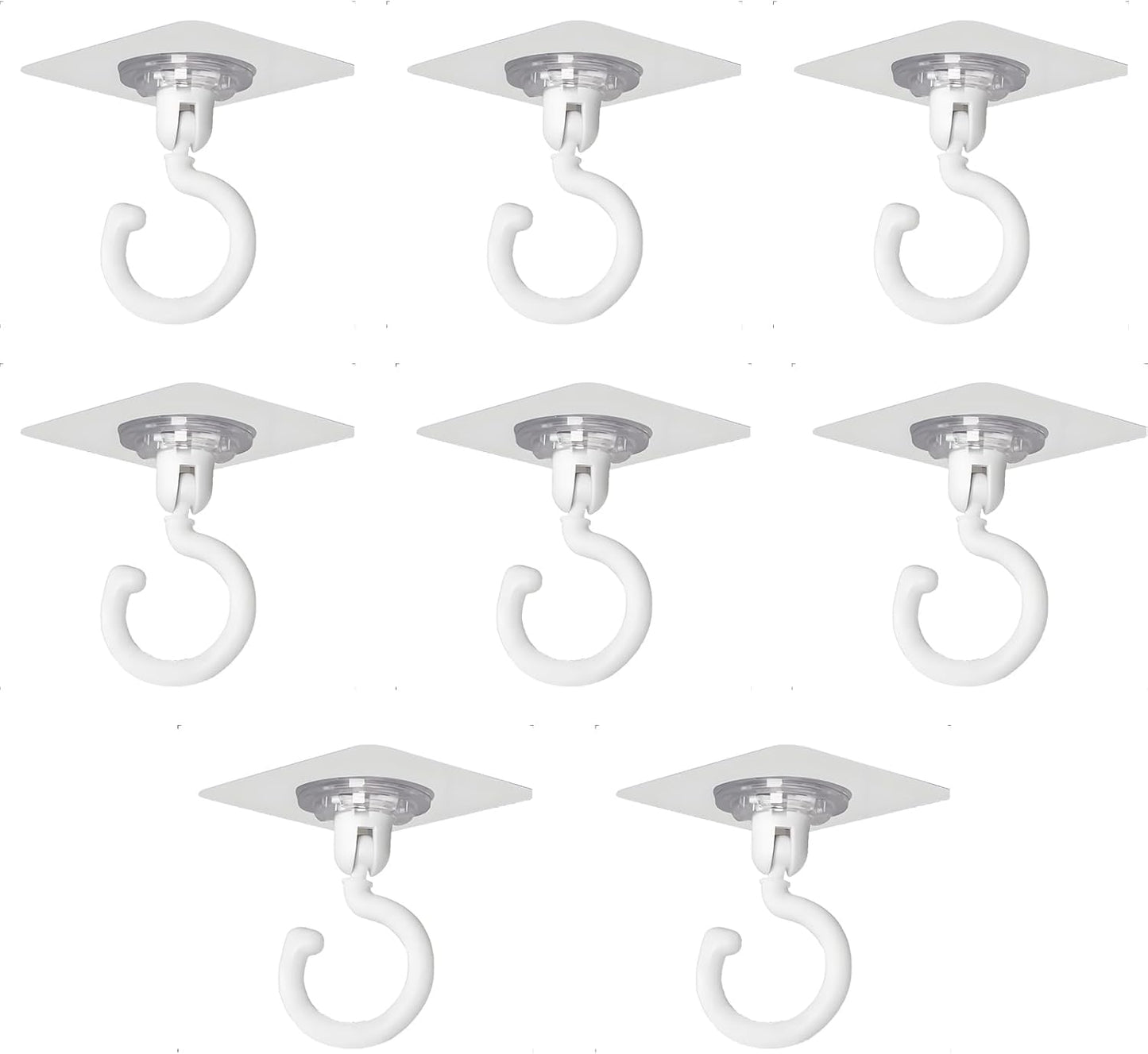 Ganchos adhesivos pared techo 8uds ajustables sin taladro