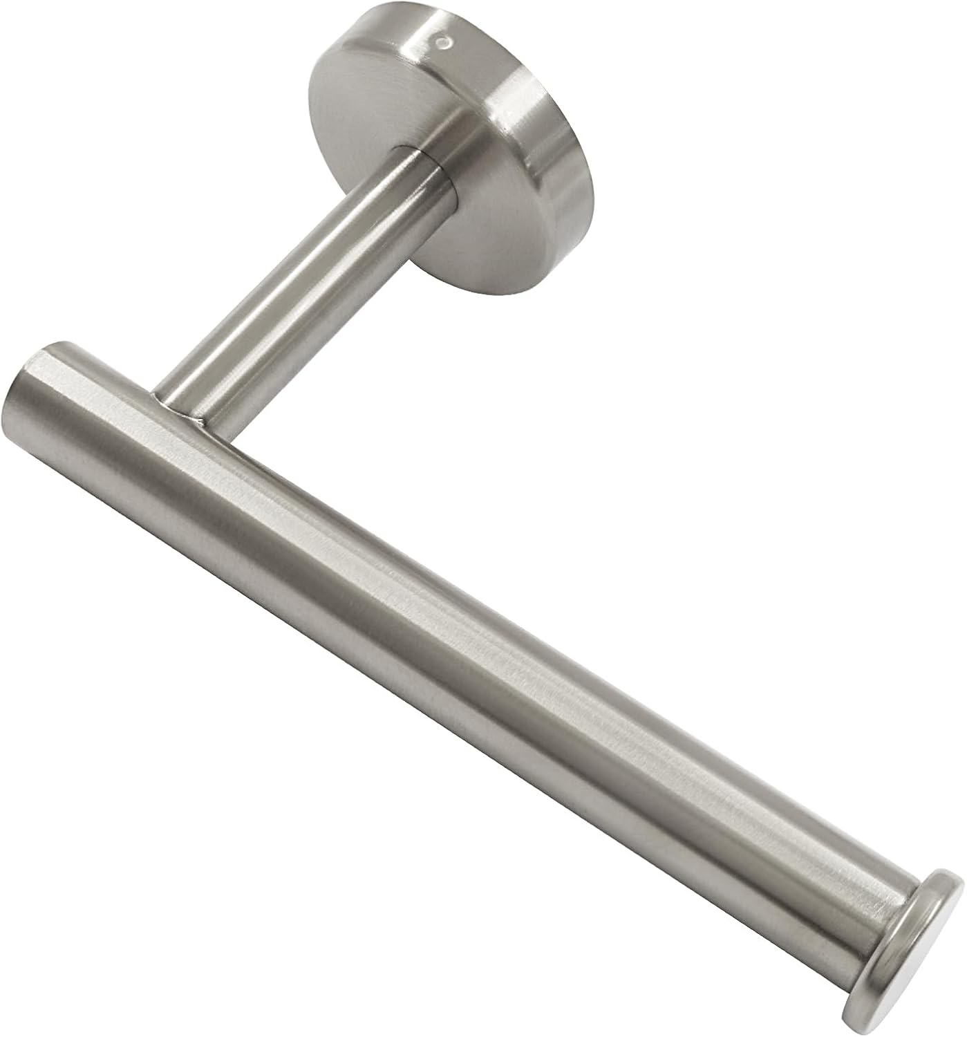 Soporte papel higiénico acero inox plateado para baño