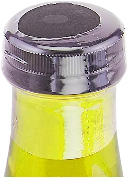 Bandas retráctiles precortadas PVC negro sellos botellas 2.6 × 2.2 in paquete 250