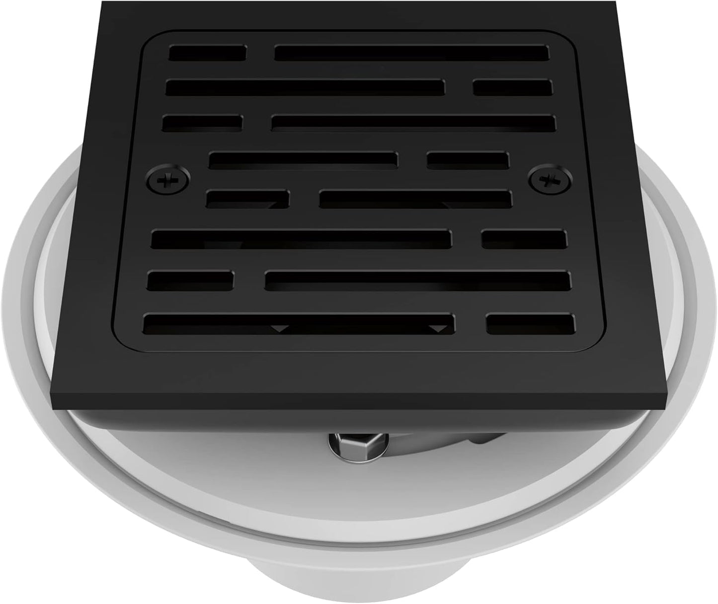 Desagüe ducha cuadrado negro mate 4pulg reemplaza Delta