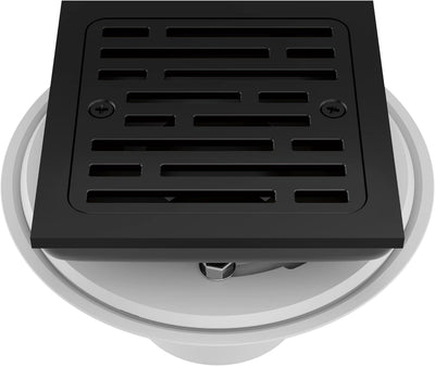 Desagüe ducha cuadrado negro mate 4pulg reemplaza Delta