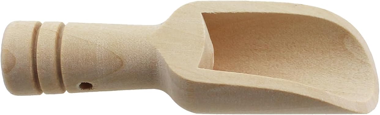 Cucharadita de madera RLECS para harina de leche, especias y azúcar, 10 unidades