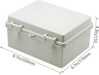 Caja eléctrica plástico ABS IP65 8.7x6.7x4.3pulg