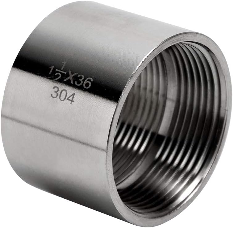 Accesorio acoplamiento tubería acero inox 304 hembra 1.5x1.4