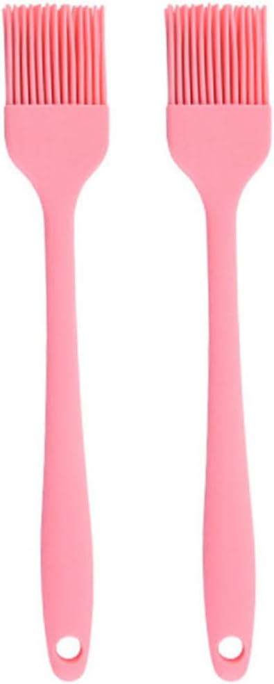 Cepillo silicona para barbacoa cocina parrilla 2pzas rosa