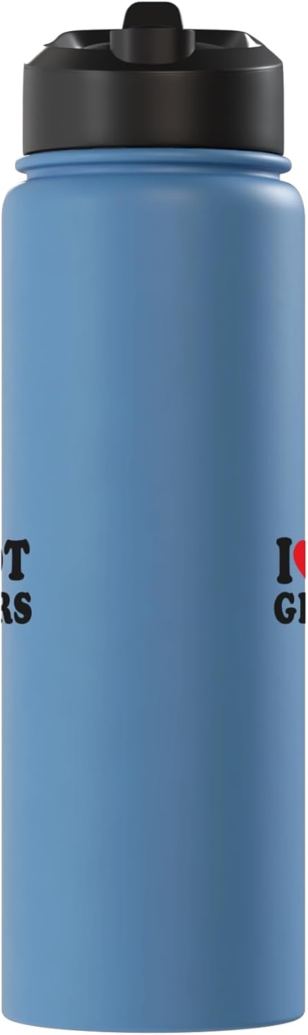 Botella agua acero inox aislada I Heart Hot Gingers