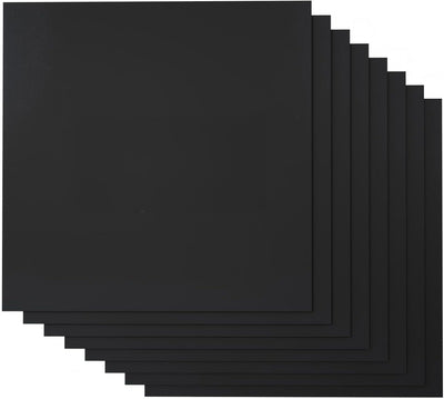 8 Hojas Contrachapada Tilo 0.118pulg 12x12pulg Negro