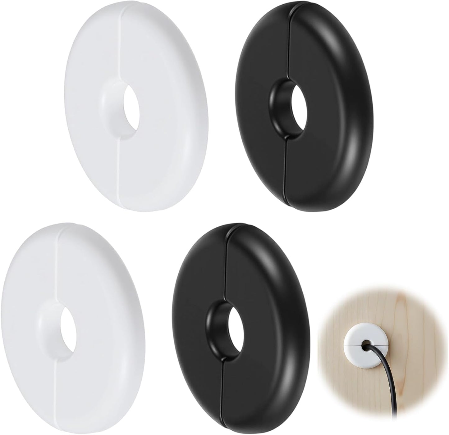 Kit paso cables pared con ojales 4 pzas buje 1.57pulg