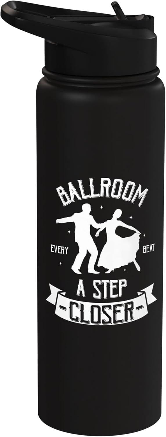 Bote de agua acero inoxidable aislado regalo para bailarinas de salón
