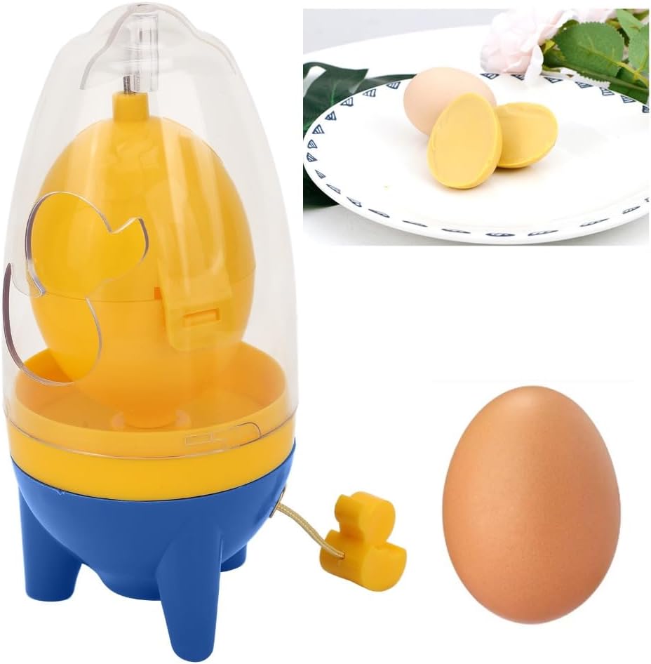 Molinillo huevos portátil con almohadilla silicona azul