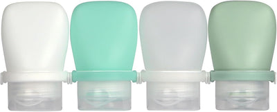 Botellas viaje silicona 1oz TSA aprobadas 4 pzas tapa bloqueo
