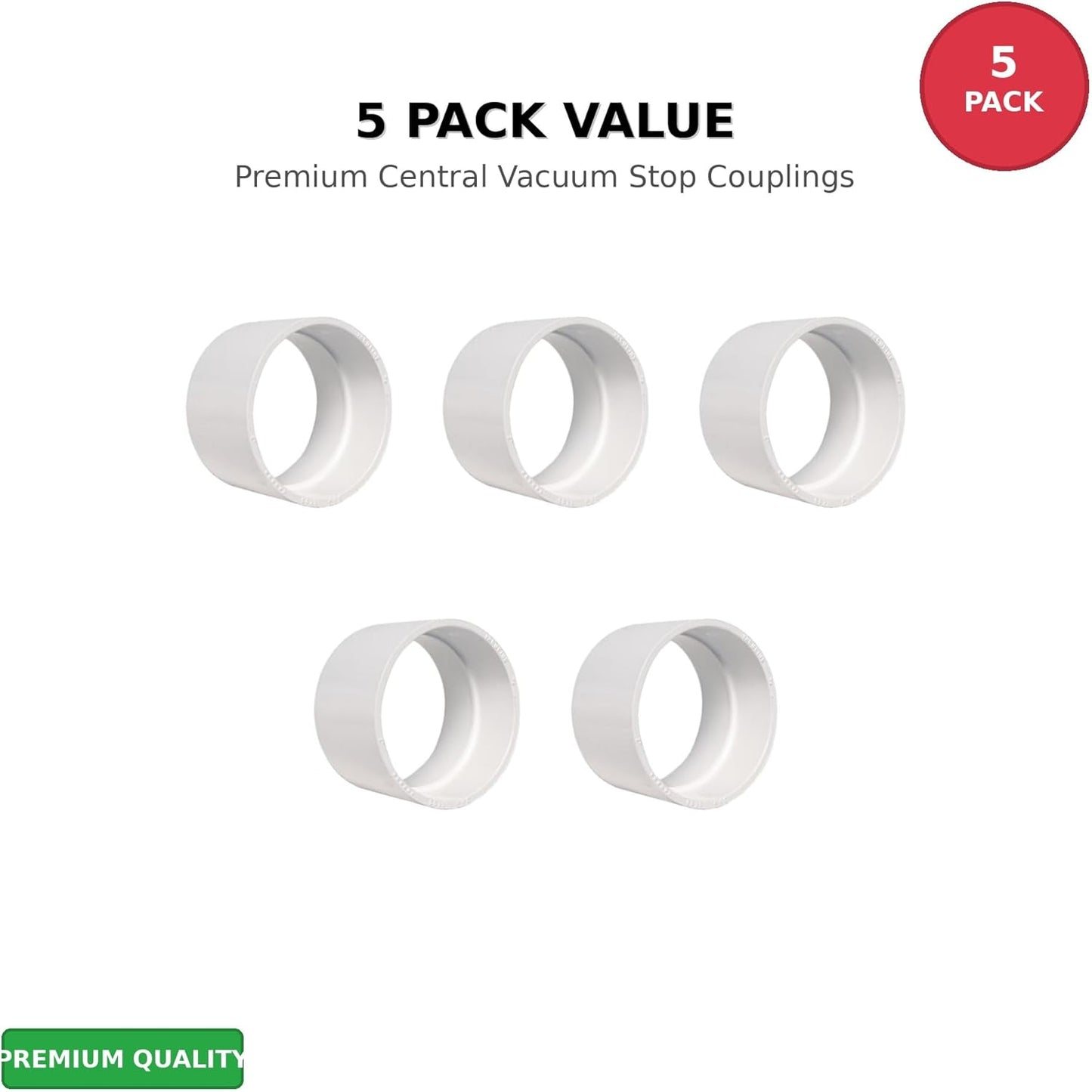 Acoplamiento vacío PVC 2" set 5