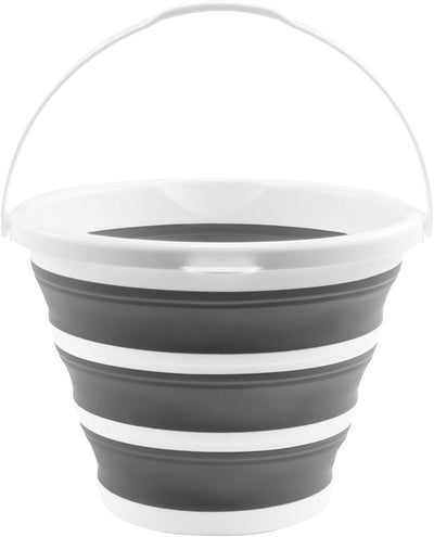 Cubo plegable 2.6gal con asa para lavado auto camping sin BPA