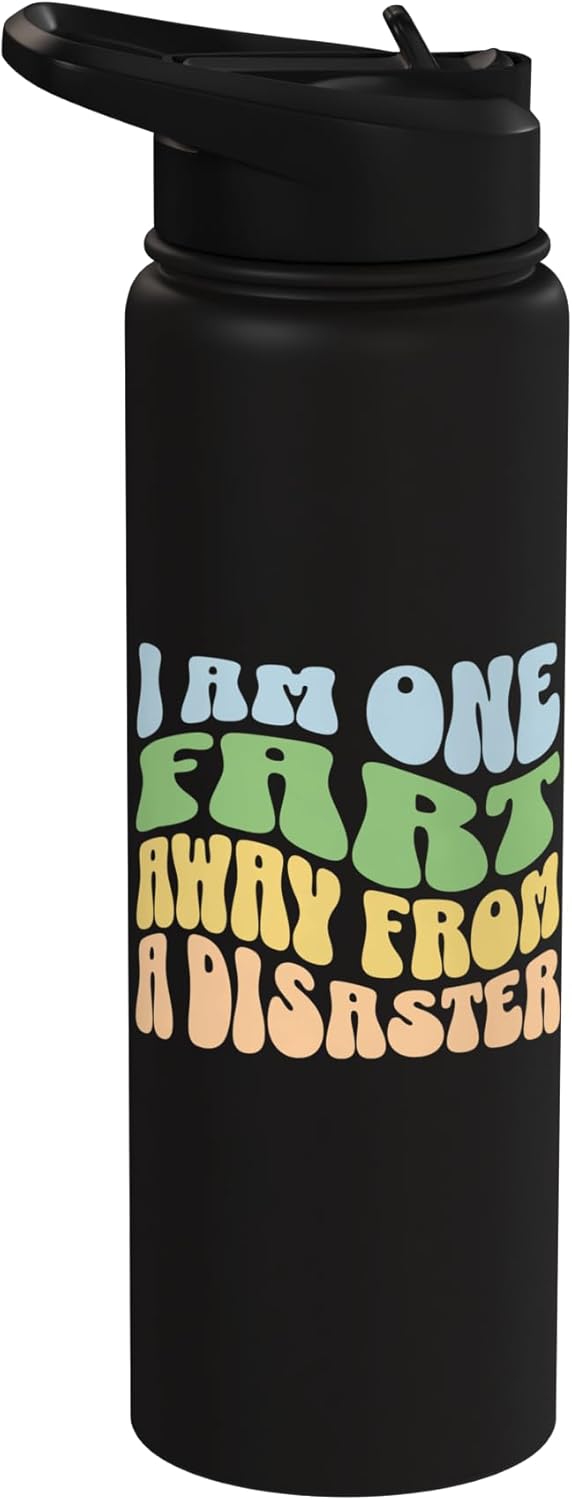 Botella de agua acero inoxidable con humor de flatulencias