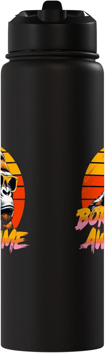 Botella de agua acero inoxidable Gorilla vintage sin BPA
