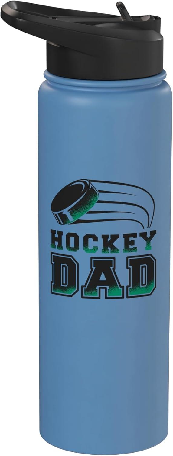 Botella de agua acero inoxidable para padre de jugador de hockey