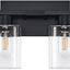 Lámpara tocador 8 luces 50pulg vidrio transparente resistente