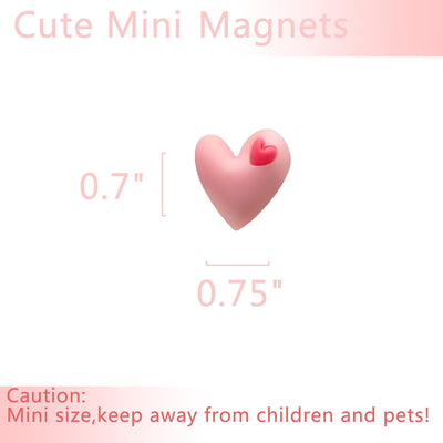 Imanes decorativos de corazón coloridos para refrigerador y oficina 20 unidades