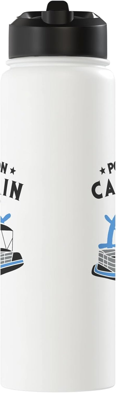 Volante para lancha de motor de aluminio botella de agua aislada