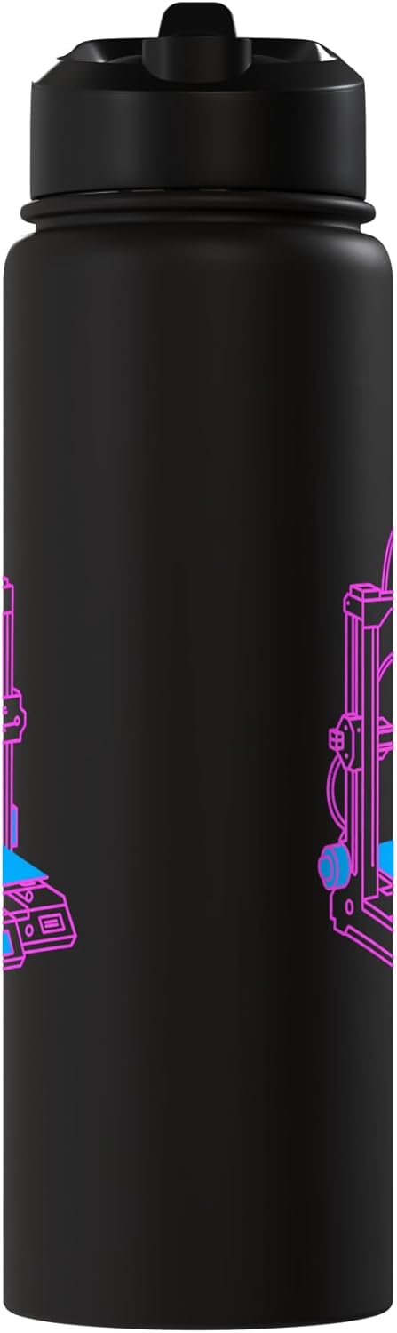 Botella de agua acero inoxidable aislada para impresora 3D