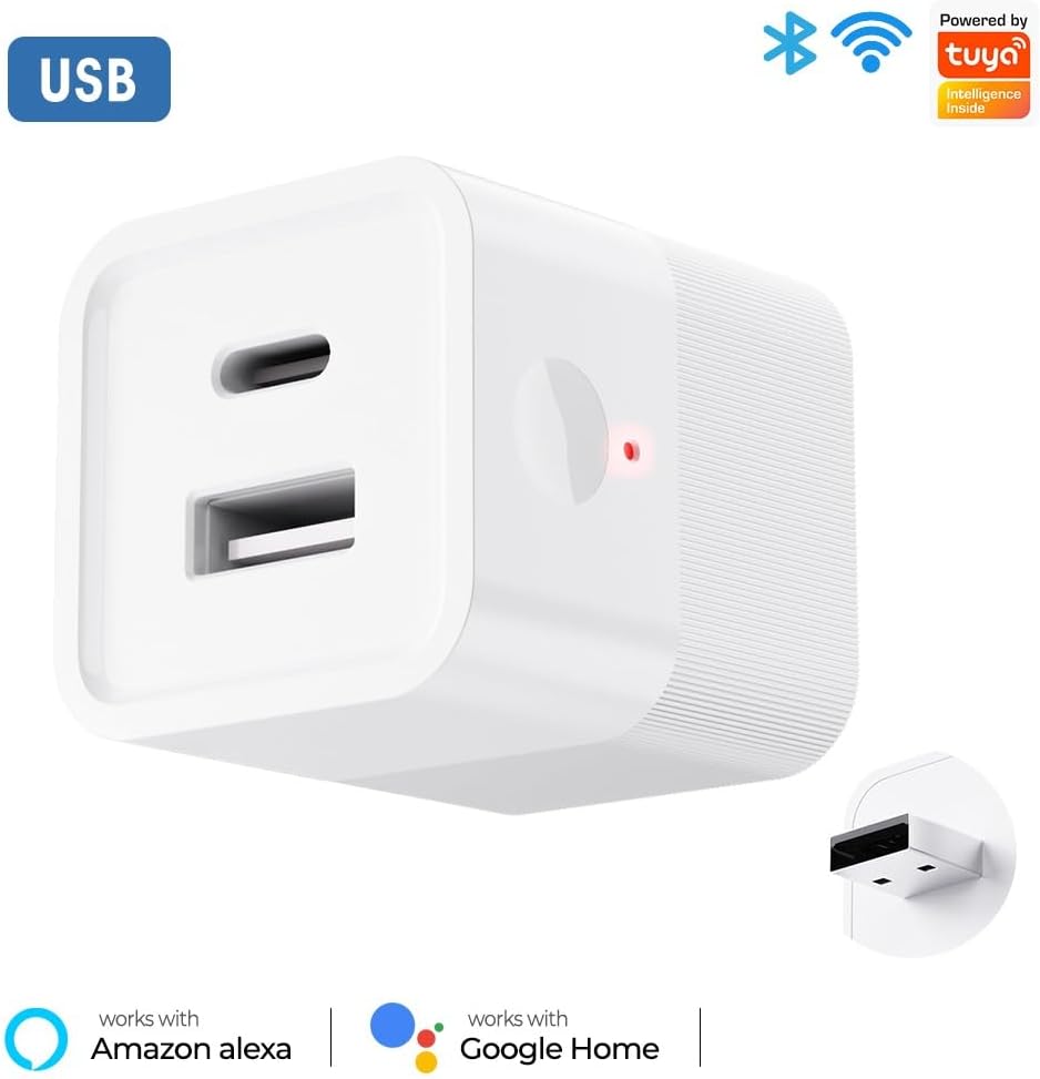 Adaptador USB WiFi control remoto app Tuya Alexa Google Home blanco