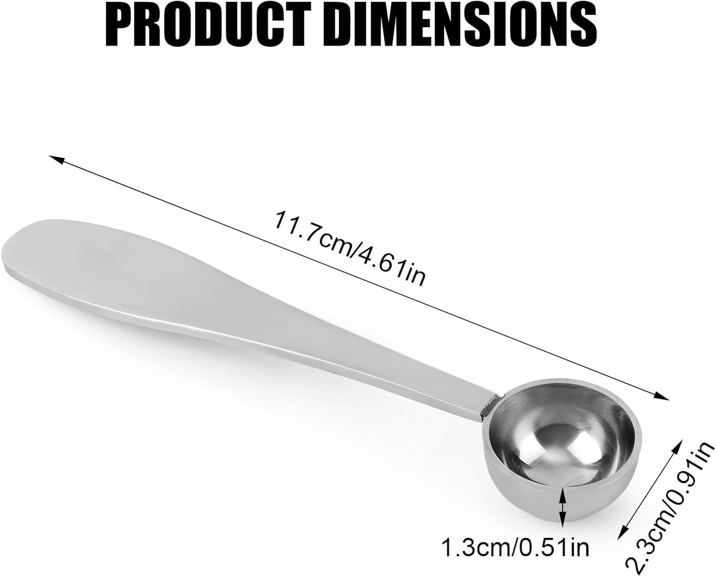 2 cucharas de medición de acero inoxidable para polvo de matcha
