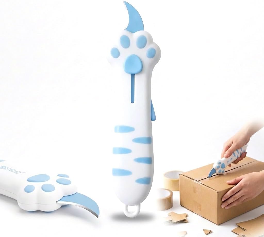 Cortador retráctil para caja de gato mango pata azul