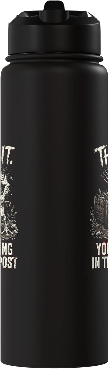 Botella de agua acero inoxidable con humor oscuro Grumpy Frog